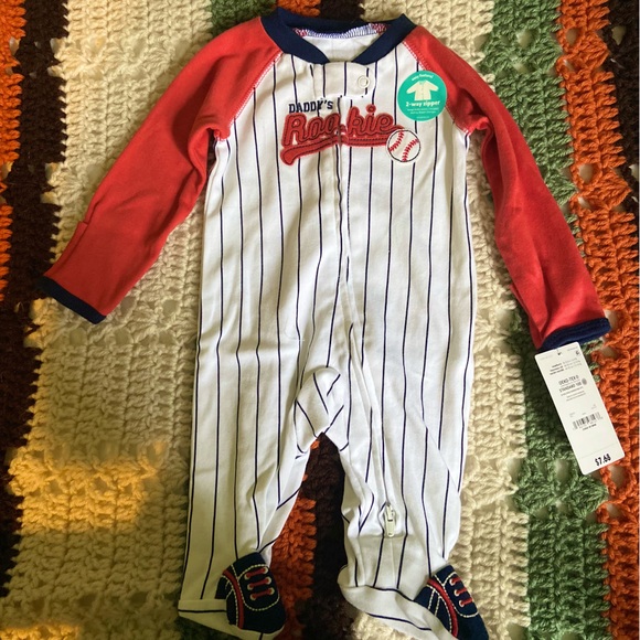 Daddy’s Rookie Baseball Onesie - Picture 1 of 1